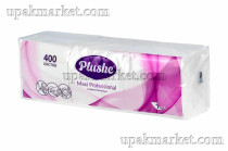 Салфетки 24х24 1слой PLUSHE 400 листов Белые classic