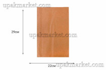 Пакет крафт без ручки б/п 220х120х290 крафт 70гр НПФ