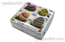 Салфетки 25х25 1-слойн. 40л ПАСХАЛЬНЫЕ ЯЙЦА ДЕСНА