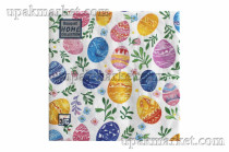 Салфетки 33х33 трехслойные Art Bouquet Акварельные яйца 20 шт