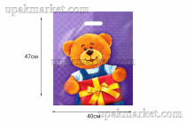 Пакет с вырубной ручкой 40х47 Мирошка Интерпак /10уп х 50шт/