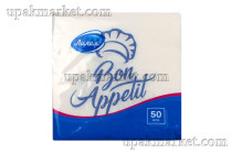 Салфетки 24х24 "Бон аппетит" 1-слойные, 50 листов, ЛИЛИЯ