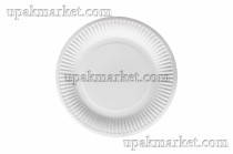 Тарелка картонная 230мм круглая белая /14уп х 50шт/
