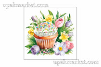 Салфетки 33х33 3-слойные PERO Prestige Весенний кекс 20 листов 