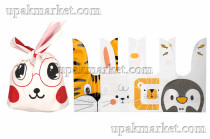 Пакет подарочный 16х27 ушки микс