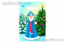 Пакет НГ с вырубной ручкой 20х30см "Внучка Мороза "