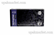 Перчатки виниловые неопудренные S черные АВИОРА /10уп х 100шт/