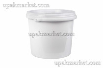 Ведро/крышка 5,6л белое /222*193/ ВЗЛП (30шт.в кор.)