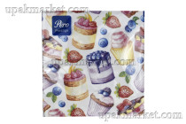 Салфетки 33х33 3-х слойные "Тирамису" 20 листов PERO Prestige