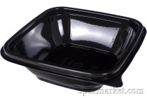 Контейнер 0,375л ЮпК-1212 126х126х52 "Кубик" черный ПЭТ Юпласт /6уп х 50шт/