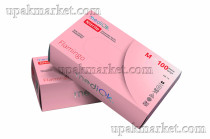 Перчатки нитриловые неопудренные смотровые М розовые FLAMINGO плотные 4,0 гр MEDIOK / 10уп х 100шт /  																														