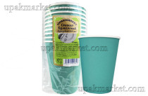 Стакан бумажный 350мл бирюзовый 10шт. Миксы
