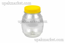 Банка ПЭТ  0,100 "Бочонок" + желтая крышка №38