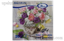 Салфетки 33х33 3- слойные Пасхальный букет 20 листов МАРИО 