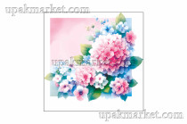 Салфетки 33х33 3-х слойные "Гортензия" 20 листов, GrandPero Deluxe