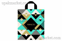 Пакет с петлевой ручкой 95мкм 35х31 "Ромбэ ментоловый" Тико Перфекто (6уп х 50шт)