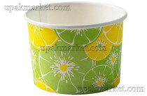 Креманка бумажная 0,250 ХН Апельсин Виридо /d1-93,d2-79,h-65/