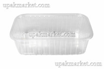 Контейнер прямоугольный с просечками ЮП-КФ-55 (ПЭТ) 0,5л /188х116х55/ Юпласт