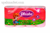 Туалетная бумага PLUSHE Classic 2х сл. 18м Клубника пастель (8 рулонов в упаковке)