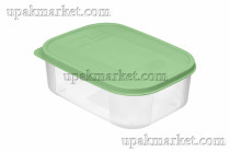 Хомвер Контейнер для продуктов "Verona" прямоугольный 1,3л с гибкой крышкой (зеленый) 20 шт.