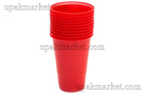 Стакан пластиковый 200мл красный эконом 1,65гр ПП Стандарт Пластик  