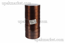 Лента 2 см Атласная Шоколад 22 м (10 бабин)