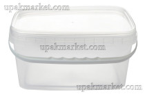  Ведро/крышка   3,3л   прозрачное  прямоугольное   /250*158*128/   