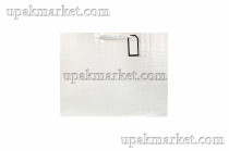 Пакет бумажный подарочный   50 х 40 х 15 Люкс белая кожа лак