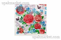 Салфетки 33х33 трехслойные Art Bouquet 20 шт Цветущие розы