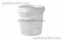Ведро с ручкой/крышка ВЗЛП 122х95мм 1000мл ПП (150шт/кор)