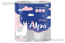 Туалетная бумага ALPA  3-х слойная, по 4 рулона, белая