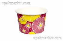 Креманка бумажная 0,130 Цитрус красный Виридо /d1-75,d2-60,h-50/