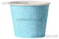 Креманка бумажная 150мл ламинированная под мороженое Синяя Папирус /12уп х 50шт/