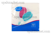 Салфетки 24х24 "Доброе утро" 1-слойные, 50 листов, ЛИЛИЯ