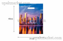 Пакет с вырубной ручкой 31х40 Ракурс Интерпак /10уп х 50шт/