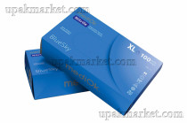 Перчатки нитриловые неопудренные смотровые ХL голубые Blue Sky плотные 4,0 гр MEDIOK / 10уп х 100шт/