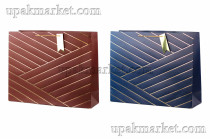 Пакет бумажный подарочный 50х40х15 Люкс с тиснением микс 