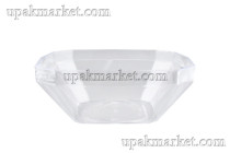 Креманка чаша 150мл "Карат" с крышкой прозрачная PS