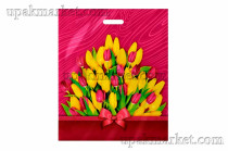 Пакет с вырубной ручкой 50х60 "Дар любви" Интерпак /5уп х 50шт/