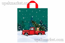 Пакет НГ с петлевой ручкой 42х38см "Праздник в пути" 37мкм ПНД Тико /6уп х 50шт