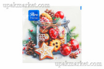 Салфетки НГ 33х33 трехслойные "Сладкое настроение" 20шт PERO Prestige