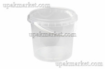 Ведро/крышка 1л прозрачное/133х121/ 