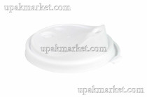 Крышка для стакана тип К д.80мм ПП Белая Покров /20уп х 50шт/