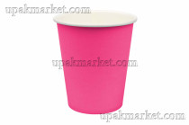 Стакан бумажный 250мл 80мм ГН Розовый Л-ПАК