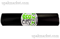 Мешки для мусора на 120 литров по 10 штук Eco City из  вторичного сырья  лайт