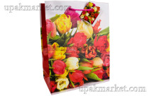 Бумажный пакет 18х23 "Цветы"