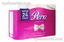 Туалетная бумага PERO ROSE 3-х слойная, по 24 рулона в упаковке