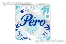 Туалетная бумага PERO Light 3-х слойная, по 4 рулона в упаковке 