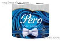 Туалетная бумага PERO TALCUM 3х сл. 16,3м (4 рулона в упаковке)