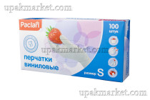 Перчатки виниловые неопудренные S PACLAN /10уп х 100шт/